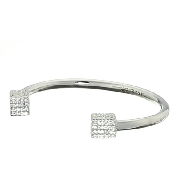 cc skye // silver crystal block party cuff - Picture 2 of 5